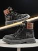 Men's high top denim boots, casual sports shoes, trendy and fashionable men's boots