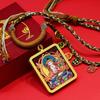 Hand-Painted Tibetan Zodiac Buddha Talisman Pendant Necklace