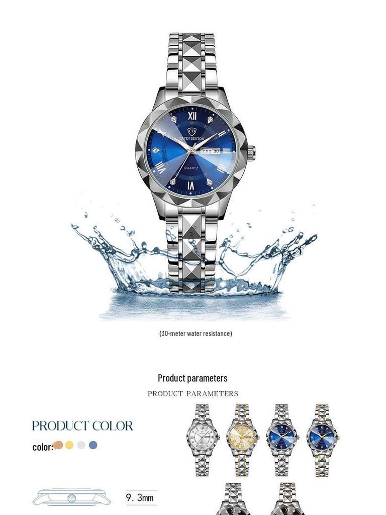 Chenno Women's Luxury Waterproof Luminous Quartz Watch