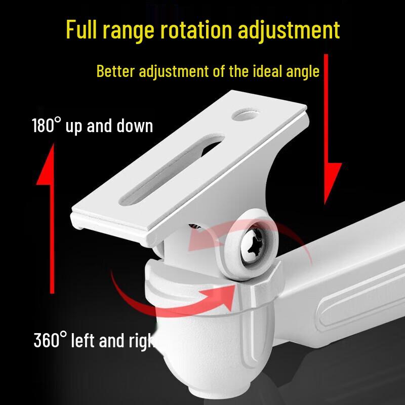Universal Aluminum Alloy Wall Mount Bracket for Surveillance Cameras CN Plug (adapter Included)
