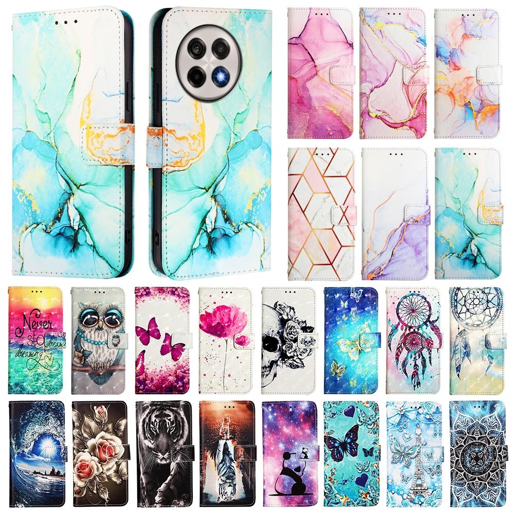 Cute Painted Leather Flip Case on For OnePlus 13 13R 12 12R 11 11R 1+ Nord CE 4 Lite N30 SE CE4 Strap Shockproof Wallet Cover