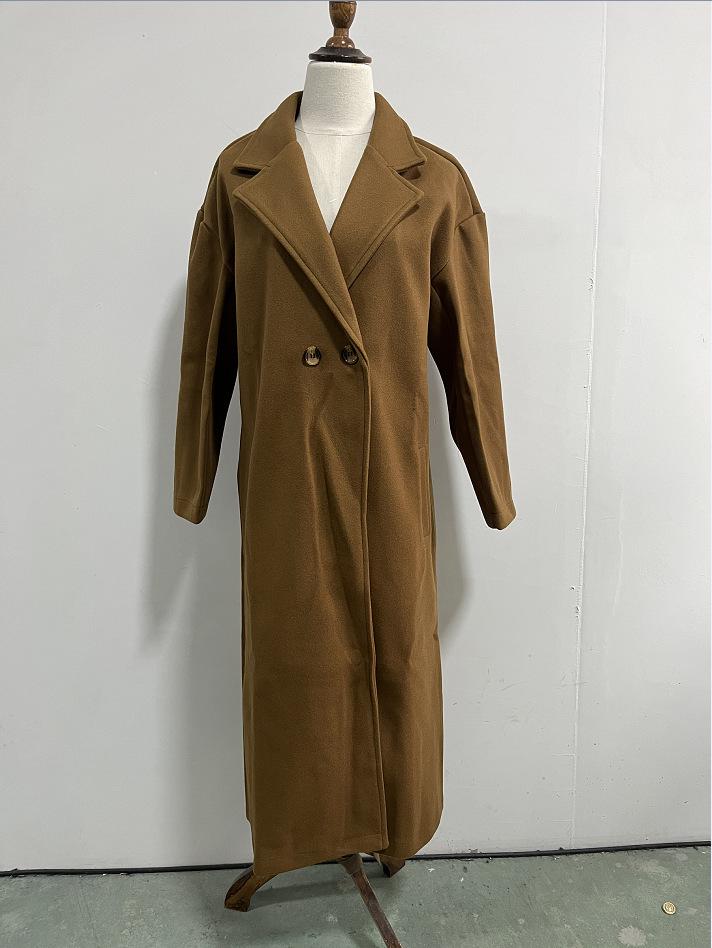 2025 Winter Multicolor Woolen Overcoat Women's Jacket - Europe & America