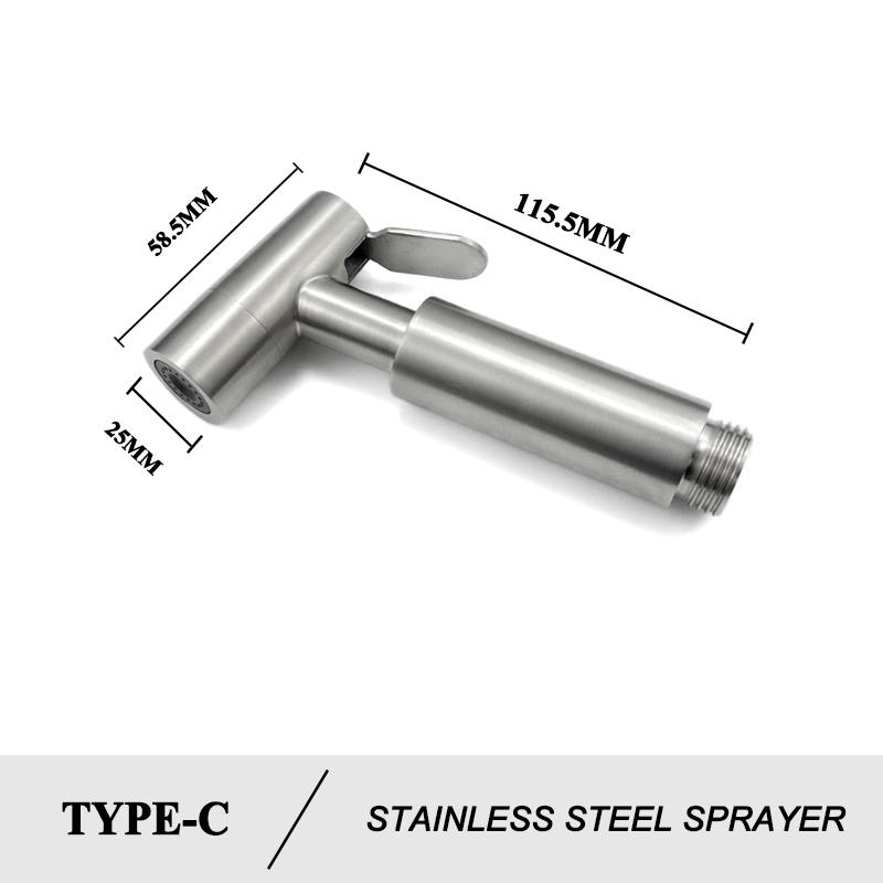 Edelstahl Toiletten Handbrause Bidet Armatur Sprühkopf Bidet Set Sprühkopf Toiletten Sprühkopf Badezimmer Selbstreinigende Dusche Shattaf Wasserhahn