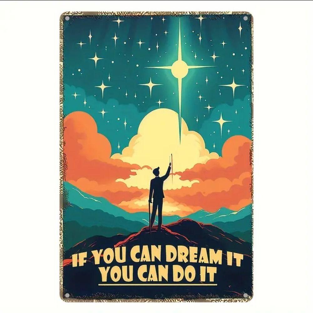 Vintage Metal Sign "Welcome to Wolf Cave" Outdoor Nature Decor 20x30cm