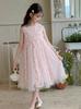 Girls' dress 26 summer new shiny mesh princess dress elegant fairy dress big children's dress