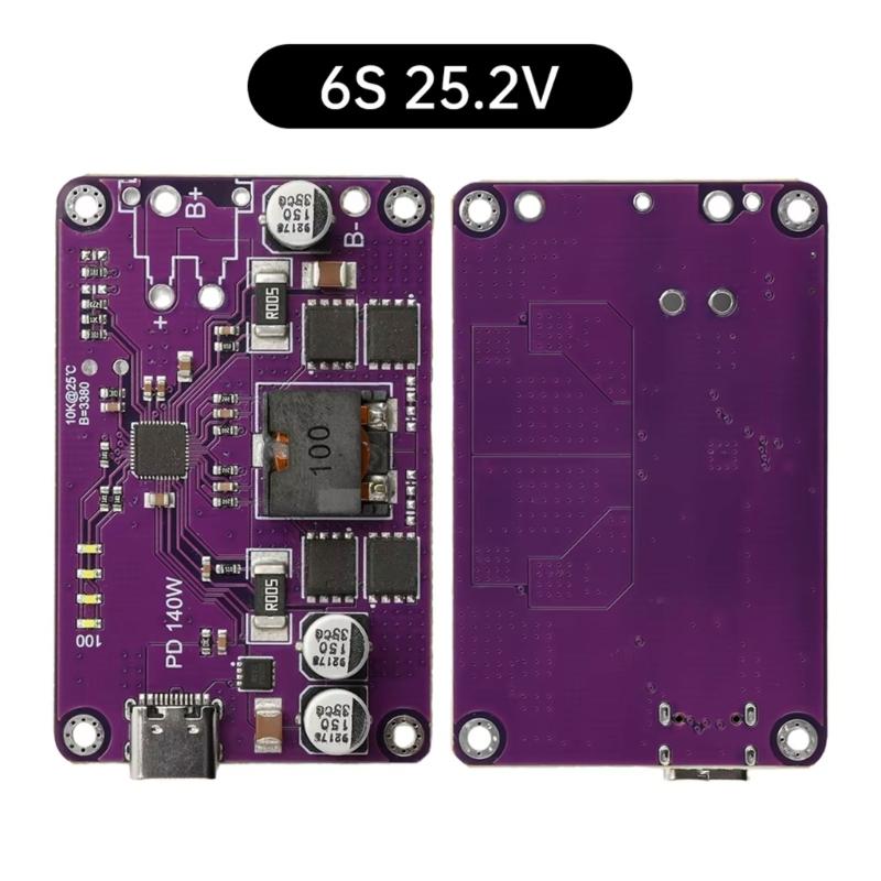 High Efficiency 6S 25.2V 140W PD Quick Charging Power Module for Robotics and DIY Projects