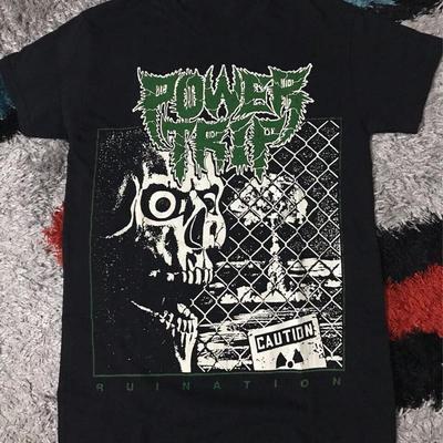 Vtg Power Trip Band Tour Concert Heavy Cotton Black All Size T Shirt Mm802