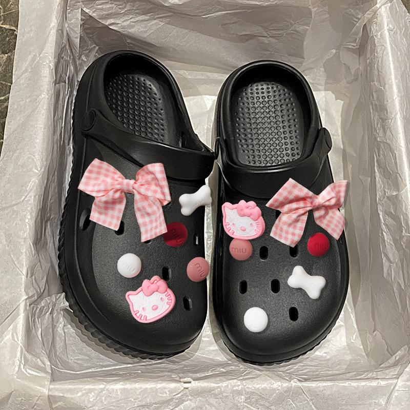 Slippers new summer outer wear thick-soled soft-soled heightening Mori flat-bottomed slippers