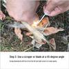 Outdoor Fire Starter with Scraper & 7-Core Paracord, 12.7*127mm Flint Magnesium Rod for Camping