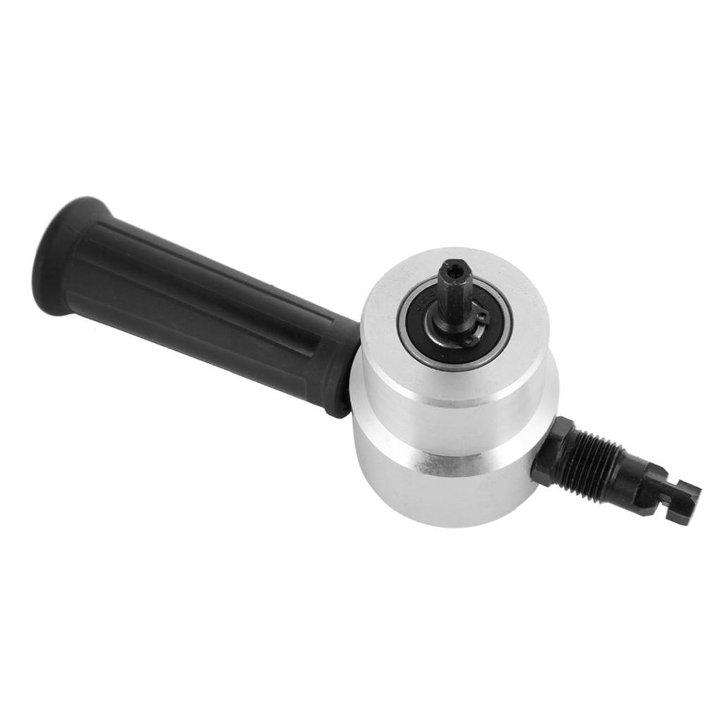 160A Hand Sheet Metal Nibbler Saw Cutter Dual Head Metal Cutting Tool Power Drill Attachment