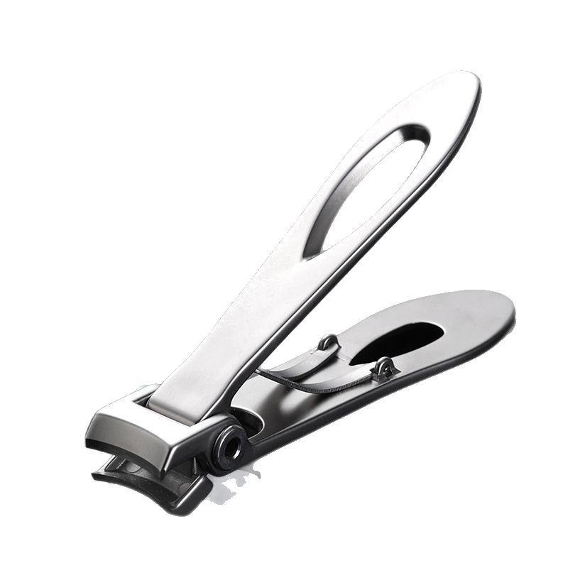 Stainless Steel Foldable Large Opening Nail Clippers for Home Use with Magnetic Nail Art Feature