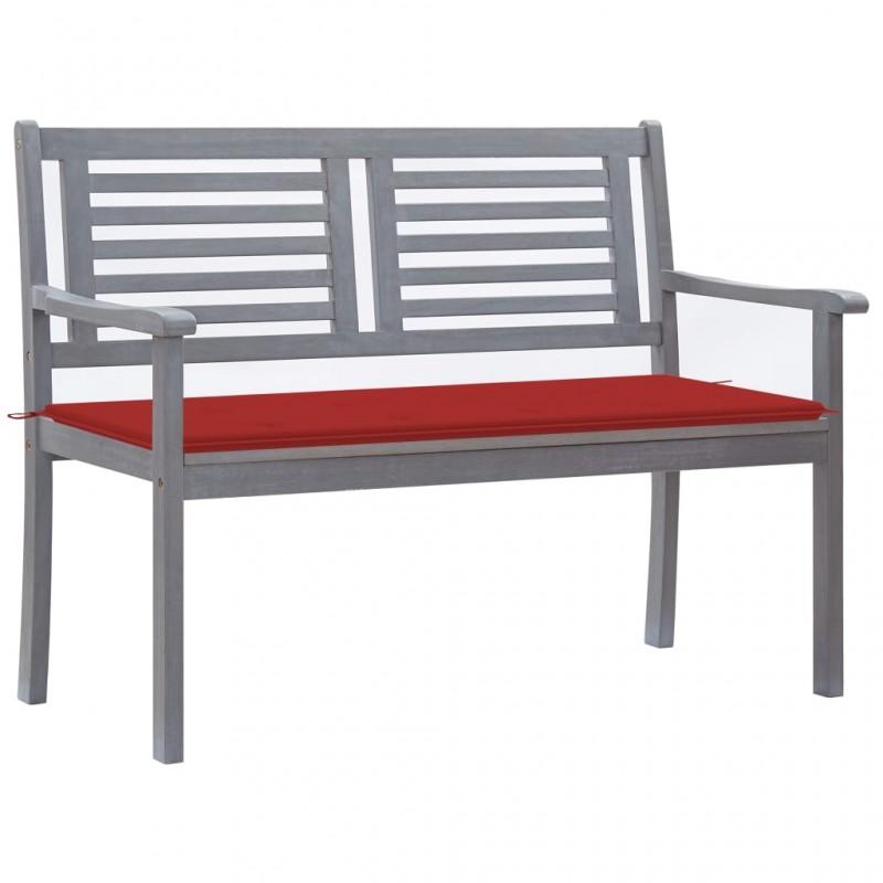 Day and Night - Day and Night 2-seater Garden Bench In Gray Eucalyptus Wood and 120 Cm Cushion