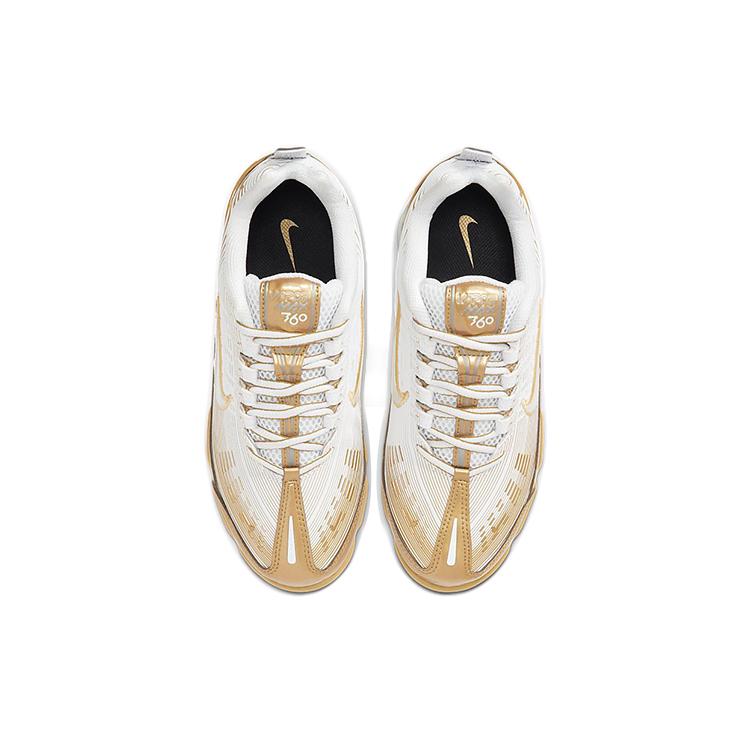 Nou Nike Air VaporMax 360 Alb Auriu Metalic Damă CK9670-101