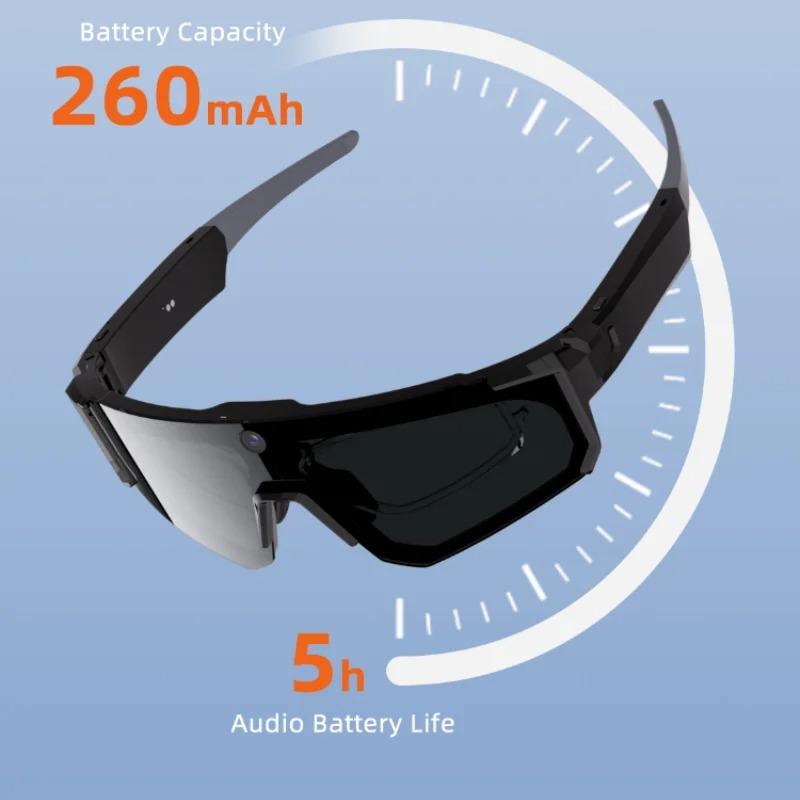 Neue 4K Polarisierte Sonnenbrille KI Smart HD 800W Kamera Bluetooth Anruf Musik Wiedergabe Übersetzung Radfahren Blendschutz Fahren UV400 IP54 Wasserdichte Brille
