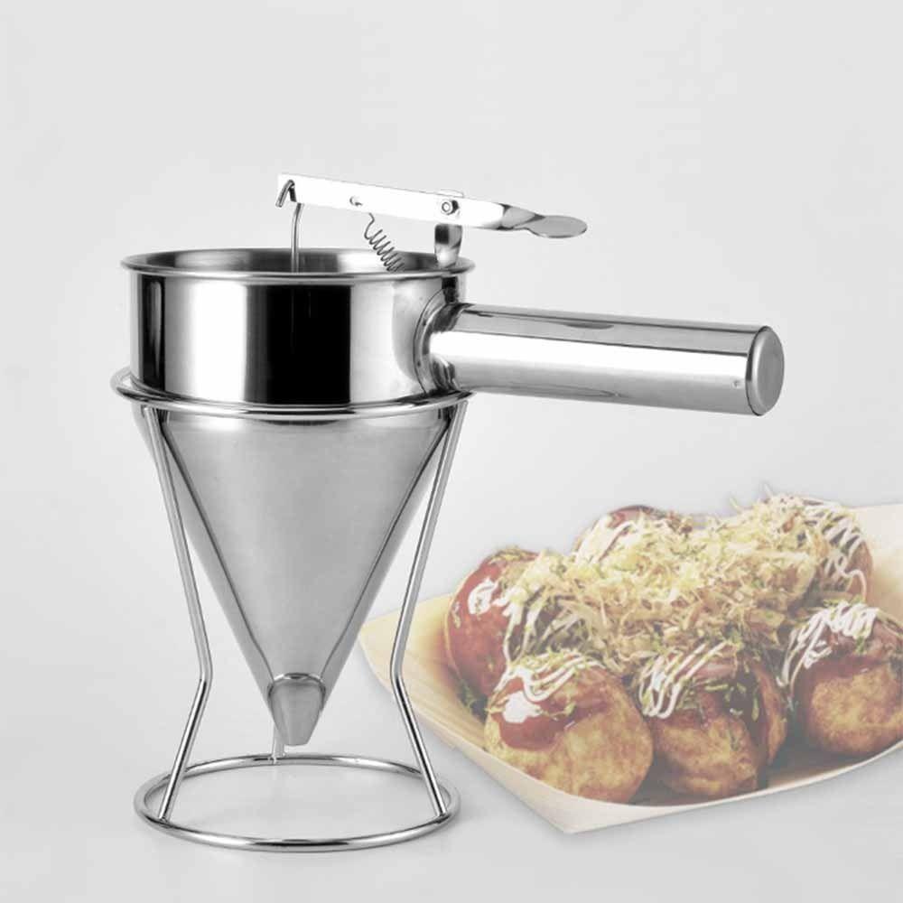Stainless Steel Liquid Funnel Dispenser with Handle Batter Liquid Dispenser  Kitchen Supply