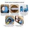 Double Push Button Toilet Drain Valves Replacement Toilet Cistern Inlet Valves Two Button Toilet Water Outlet Valves