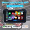 Przenośny 5-calowy Wodoodporny IP67 Motocyklowy GPS do Nawigacji Bezprzewodowy Carplay Android Auto Rejestrator Jazdy Monitor DVR Moto