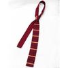 Teens Knit Necktie Women British Style Striped Necktie Uniform Self Tie Necktie