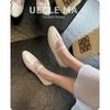 Sheepskin~ Soft-soled Ballet Shoes Single Shoes Women's Silver with Skirt Gentle Wind Evening Shoes Flat Mary Jane Shoes
