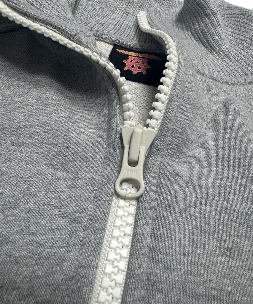 Astrwrld Crop Track Zip-Up Jacket (Grey)