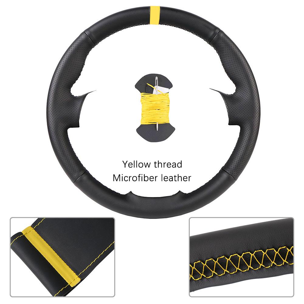 Customized Car Steering Wheel Braiding Cover For Fiat Bravo Doblo Opel Combo Grande Punto Linea Qubo For Vauxhall Steering Wrap