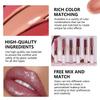 Double Head Lip Glaze Matt Überlappender Pearl Shine Lip Gloss Langanhaltender Lip Glaze Hochpigmentierter Lippenstift Geschenk für Frauen