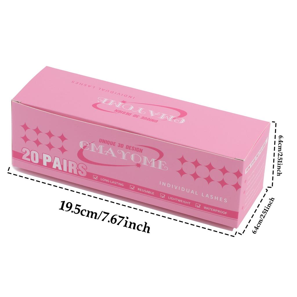 1 Pair Of Natural Thick False Eyelashes 20 Boxes Mixed Fried Hair Curled Eyelashes