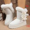 Stivali da Neve con Zeppa da Donna Inverno 2025 Nuovi Punta Rotonda Versatili Pile Ispessito Gambale Corto Neve Cotone