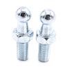 2Pcs M6 M8 Universal Car 10Mm Ball Silver Boot Bonnet Gas Struts Ball Ended End Fitting Pin Joint Valve Spring Holders