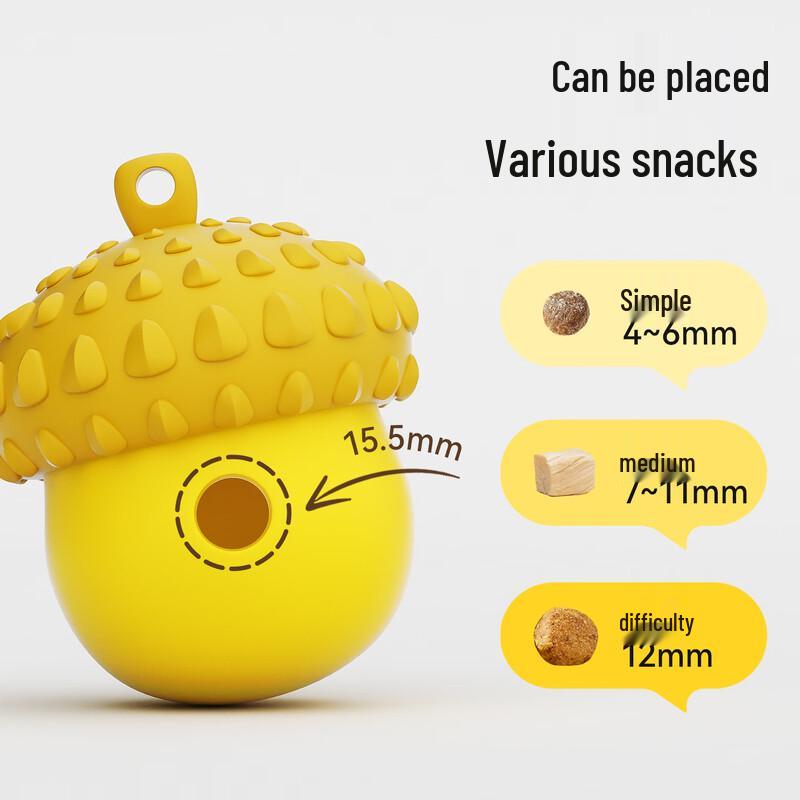 Interactive Acorn Food Dispenser Dog Toy