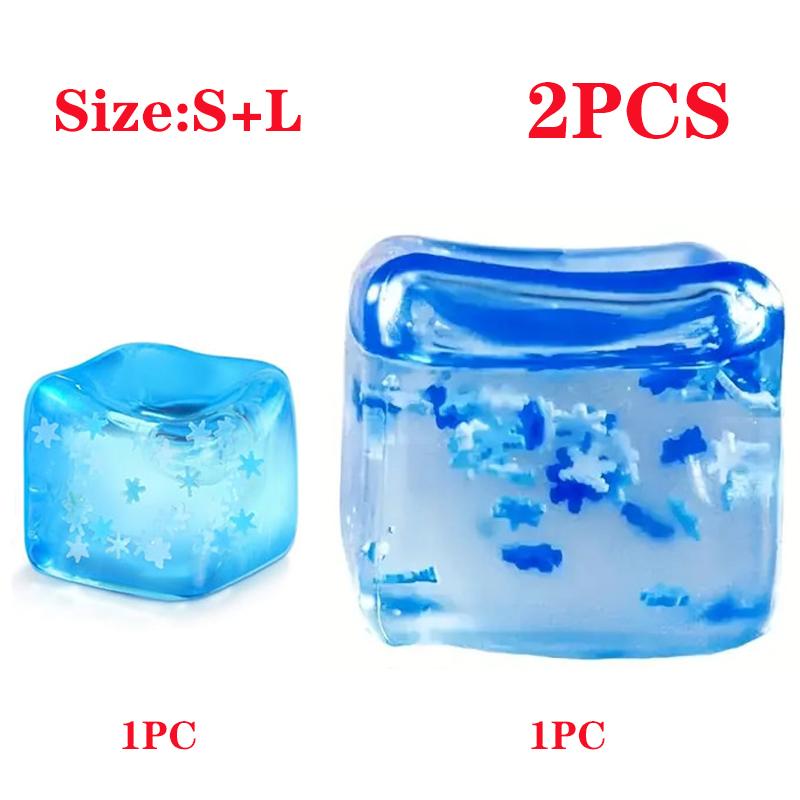 Toys Toys Kids Childrens 1/6PCS Maltose Ice Cube Stress Ball with Snowflakes Squishy Slow Rising Stress Relief Square Sensory Party Favors