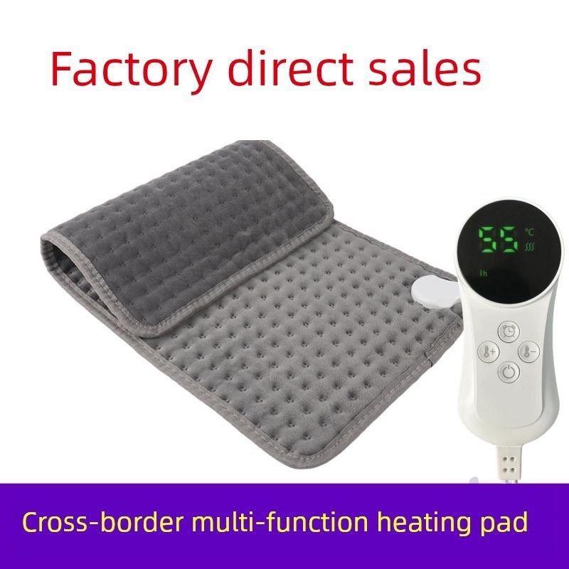 Far Infrared Physiotherapy Electric Blanket Hot Compress Heating Mat Health Blanket Graphene Cushion Waist Electric Blanket Warm Waist Throw Blanket 30*60cm [4 Levels of Timing]