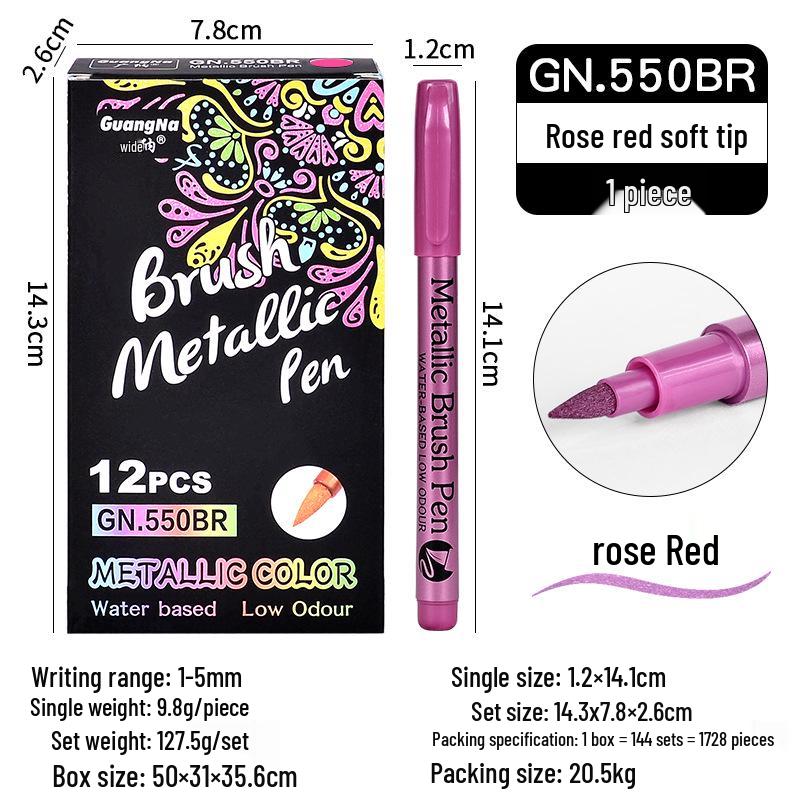 Metallic Color Craft & Graffiti Soft Tip Pen - 550B Signature & Sealing Wax DIY Marker