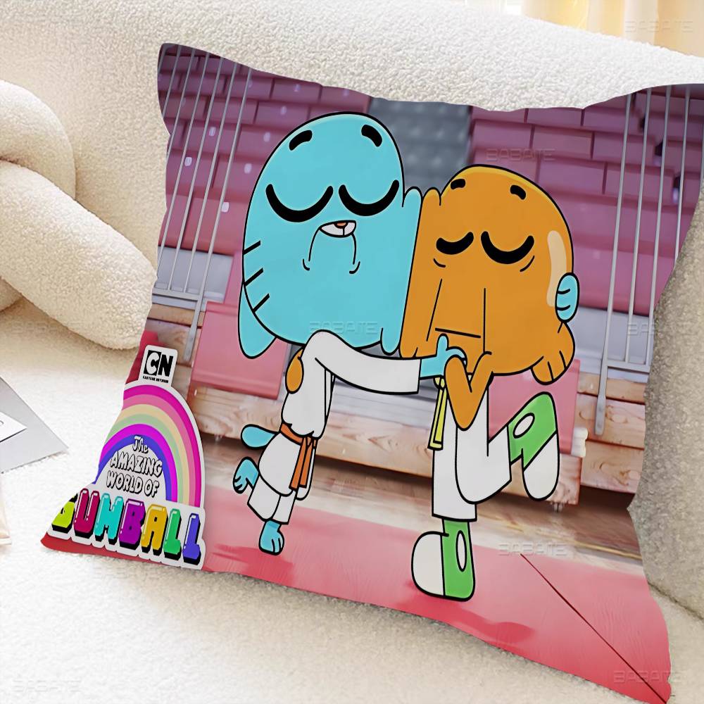 Amazing World of Gumball Personalized Pillow Dust Cover Bedroom Kids Party Decoration Pillowcase Birthday Children Gift