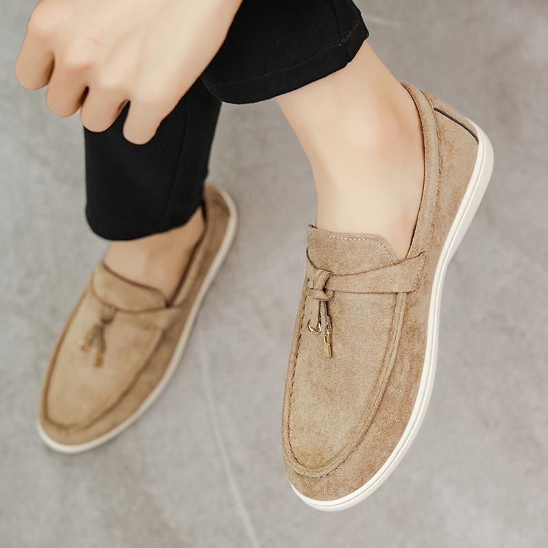 Men's Suede Loafers Casual Boat Shoes Lightweight and Comfortable Fit Driving and Walking Shoe Business Dress Shoes Flat Shoes