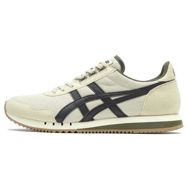 ONITSUKA TIGER Dualio Fabric Synthetic Leather Sports Comfortable Non-Slip Low-Top Lifestyle Casual Shoes Unisex Sneaker White Black 1183A856-201