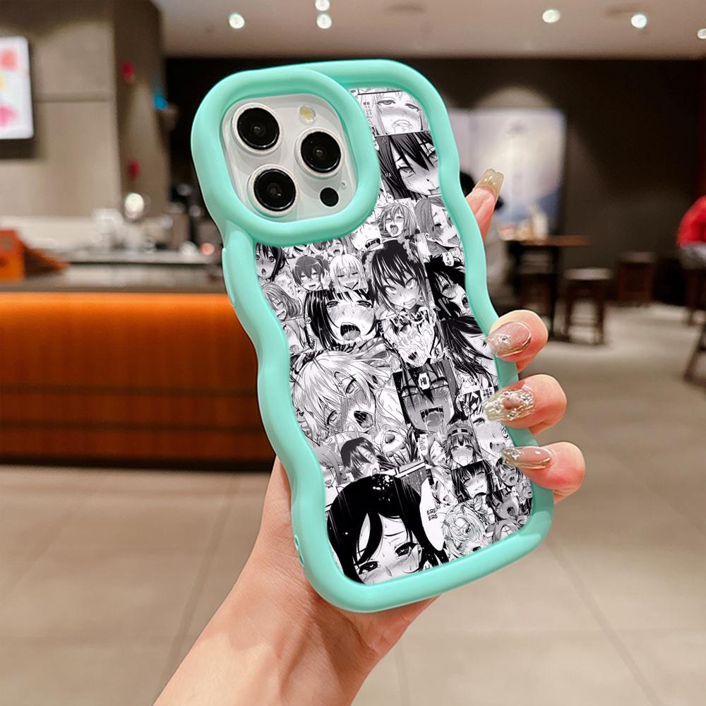 Ae81 Hentai Harajuku Anime Girl art Protective Phone Cases for Samsung S24 Plus S23 Ultra A14 A55 A06 Honor Motorola OnePlus Big Wave TPU Back Cover