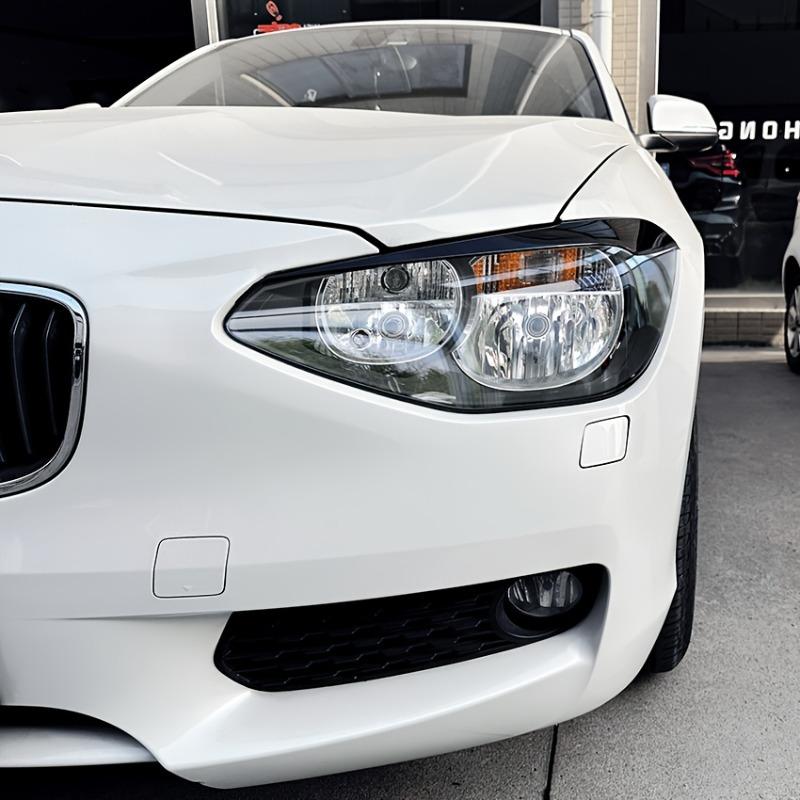 Für 2011-2014 BMW 1er F20 F21 Scheinwerfer-Augenbrauenleiste, Dekorative Aufkleber mit Carbonfaser-Textur, Zubehör zur Außenmodifikation am Auto