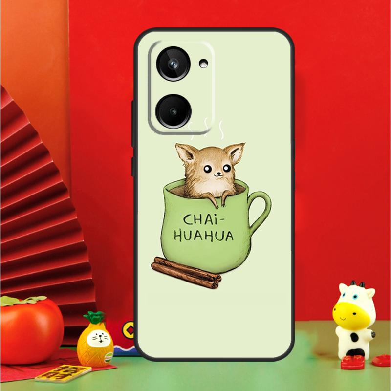 Chihuahua Face Floral Dog For Realme C35 C53 C55 C67 GT Neo 6 GT5 9 10 11 12 Pro Plus C25S C21Y C30 C31 C33 C51 Case