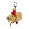 Capybara Plush Pendant Toy Cross-border Stock Squeaky Guinea Pig Keychain Hanging Ornament Stuffed Animal