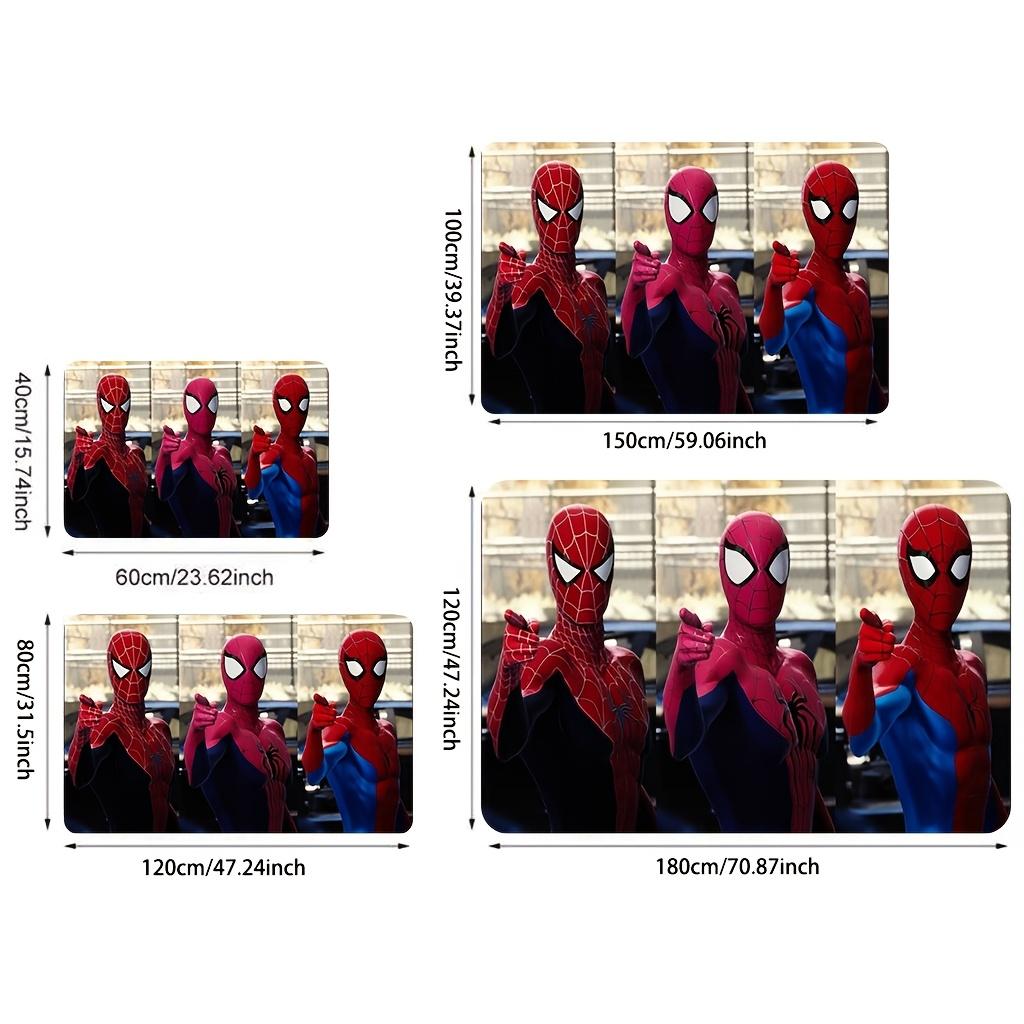 Marvel 1pc Cartoon Print Doormat, Spider-Man Classic Red and Blue Suit Pointing Forward Dynamic Pose Pattern, Easy to Clean, S