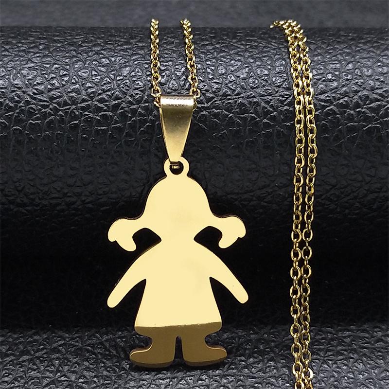Collane Famiglia Ragazzi Ragazza Acciaio Inossidabile Collana Mama Ciondoli Per Donne Uomini Bambini Gioielli colares feminino masculino N535SR