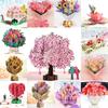 Biglietti d'auguri con fiori pop-up 3D Biglietto di nozze Biglietto di anniversario Giorno del Ringraziamento San Valentino Regalo di compleanno Biglietto di ringraziamento Biglietti fatti a mano