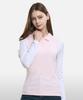 2ELA [2Pack] Lovely Shot Women'S Color-Blocked Sleeve Long Sleeve Collared T-Shirt 4 Colors (Type B)