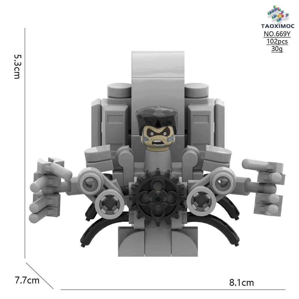 Mini Skibidi Toilet Man Figure Anime Building Block Toys Tvman Plus Titan Cameraman Speakerman Bricks Model Kid Birthday Gifts