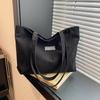 Chic Retro Casual Tote Bag With Soft Corduroy Material For Everyday Use