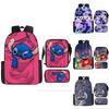 Disney Stitch School Backpack Oxford Cloth Lightweight Breathable Bookbag For Kids