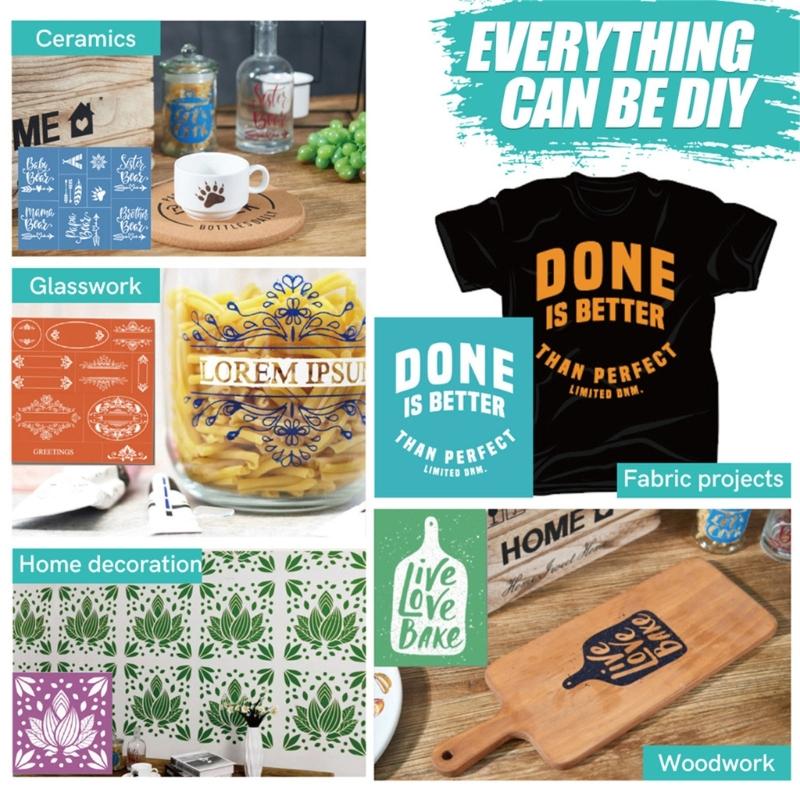 Heart Silkscreen Stencil Reusable Self-Adhesive Silk Screen Printing Fabric Wood