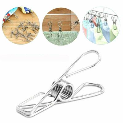 10pcs Stainless Steel Clamp Clothes Pins Clothespins Clothes Pegs Laundry Clips Steel Wire Clip for Outdoor Clothesline Pictures