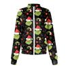 Women Long Sleeve Pattern Pocket Working Stand-up Collar Single-breasted Protective Overalls Cardigan Jacket Top